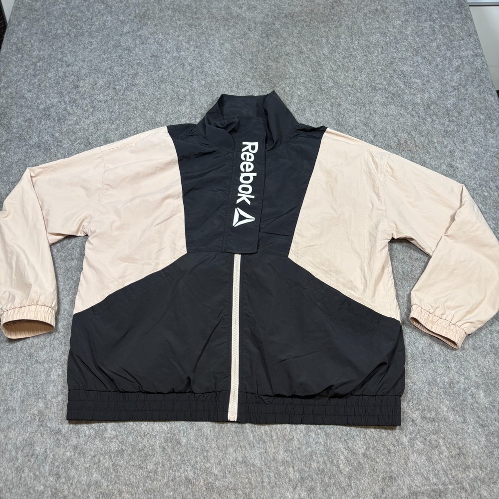 Reebok Windbreaker Jacket Men's Size XL Full-Zip Running Workout Activewear